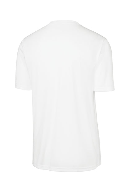 Rear View of Wht/Wht Sport-Tek Competitor United V-Neck ST101