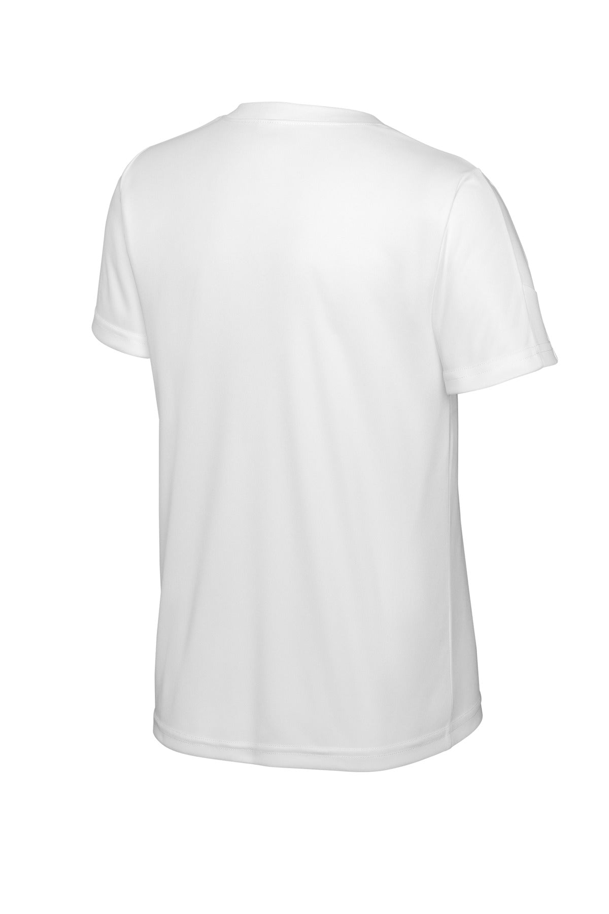 Rear View of Wht/Wht Sport-Tek Youth Competitor United Crew YST100