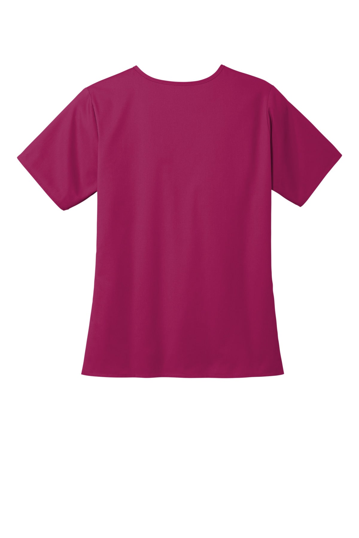 Rear View of Wine Wink Women's WorkFlex V-Neck Top WW4560
