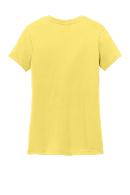 Rear View of Yellow District Women's Perfect Weight Tee. DM104L