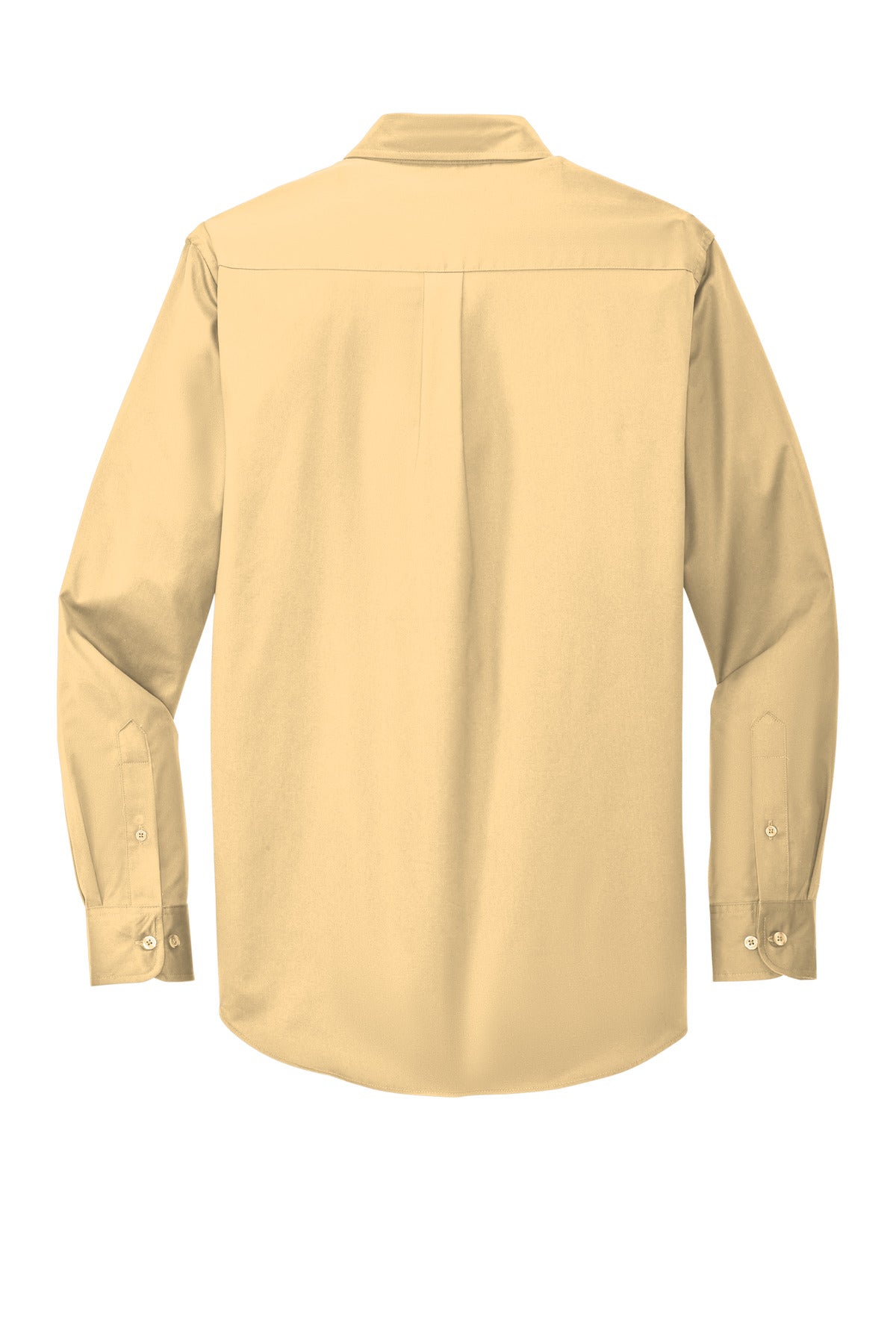 Rear View of Yellow Port Authority Extended Size Long Sleeve Easy Care Shirt S608ES