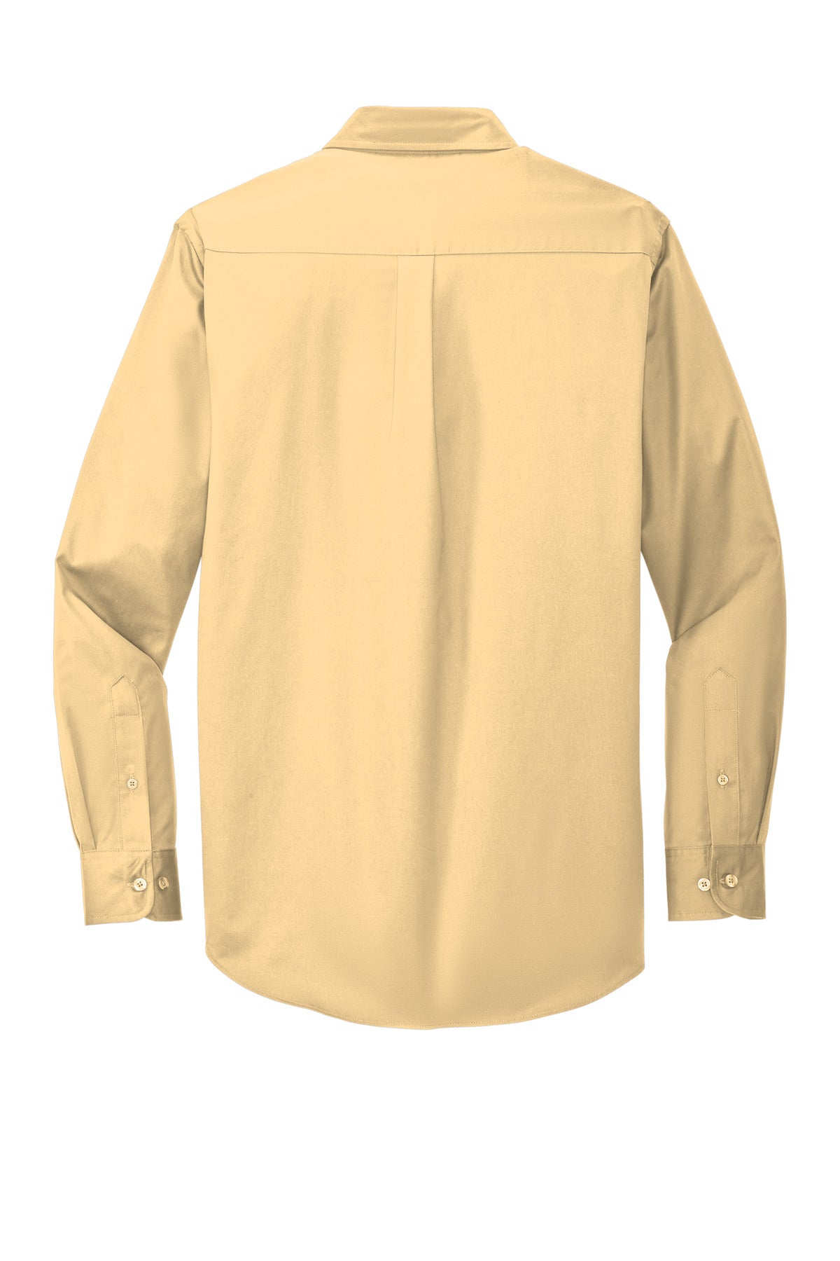Rear View of Yellow Port Authority Extended Size Long Sleeve Easy Care Shirt S608ES