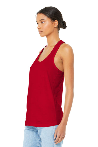 Red BELLA+CANVAS Women's Jersey Racerback Tank. BC6008
