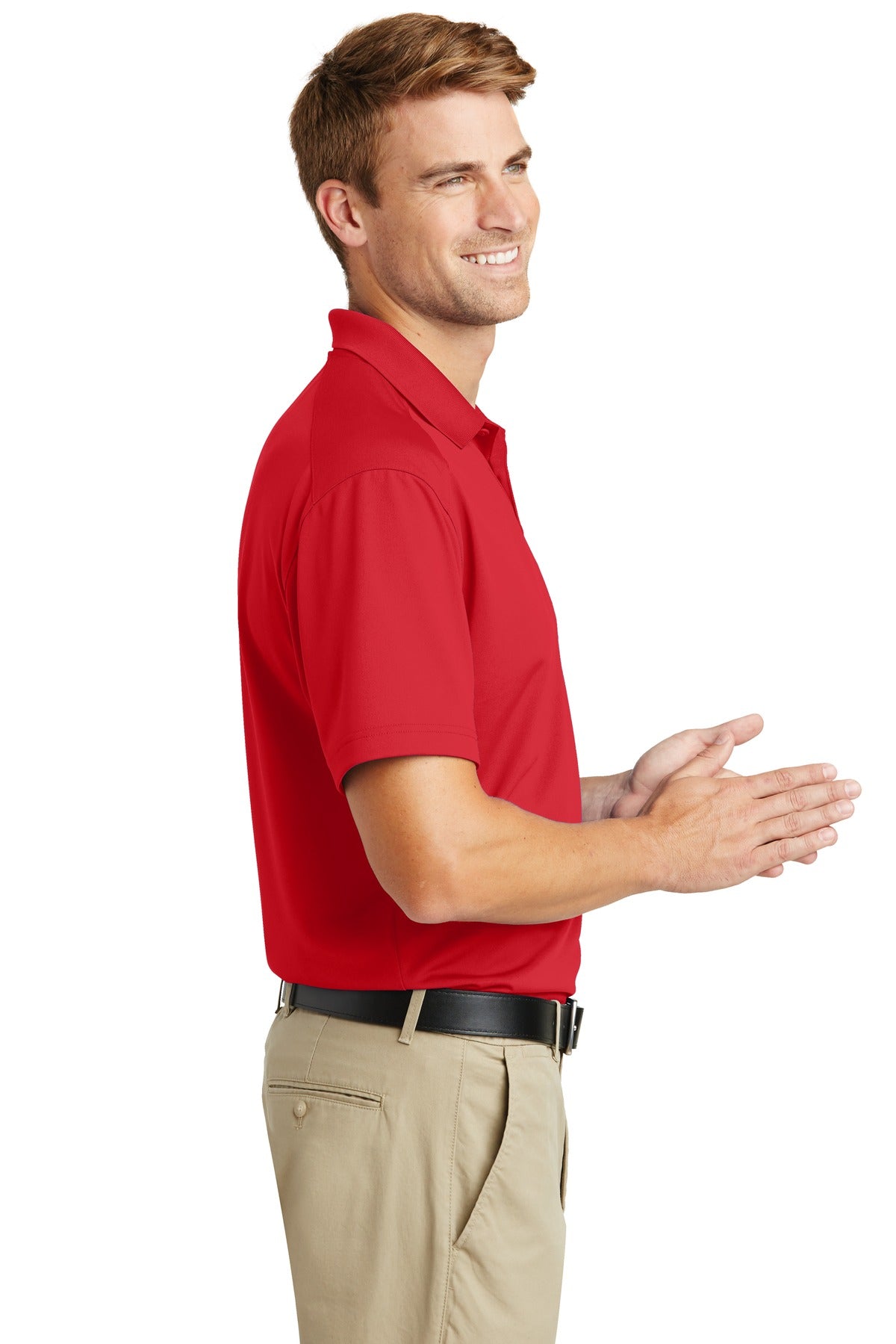 Red CornerStone Select Lightweight Snag-Proof Polo. CS418