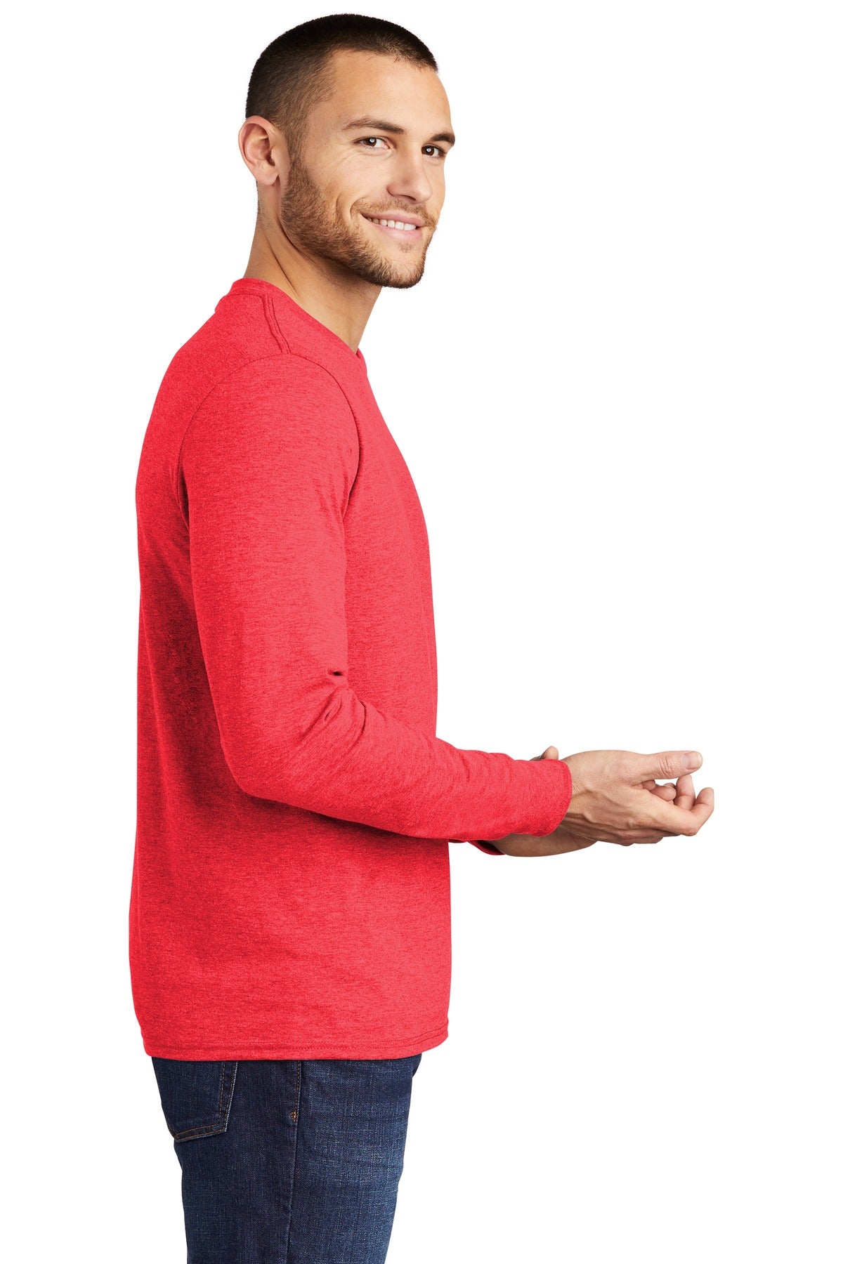 Red Frost District Perfect Tri Long Sleeve Tee . DM132