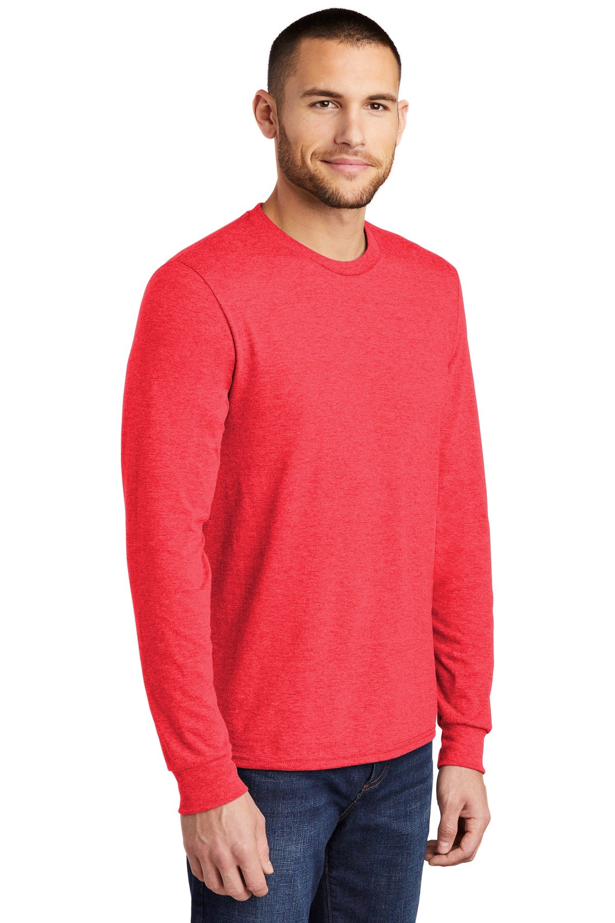 Red Frost District Perfect Tri Long Sleeve Tee . DM132