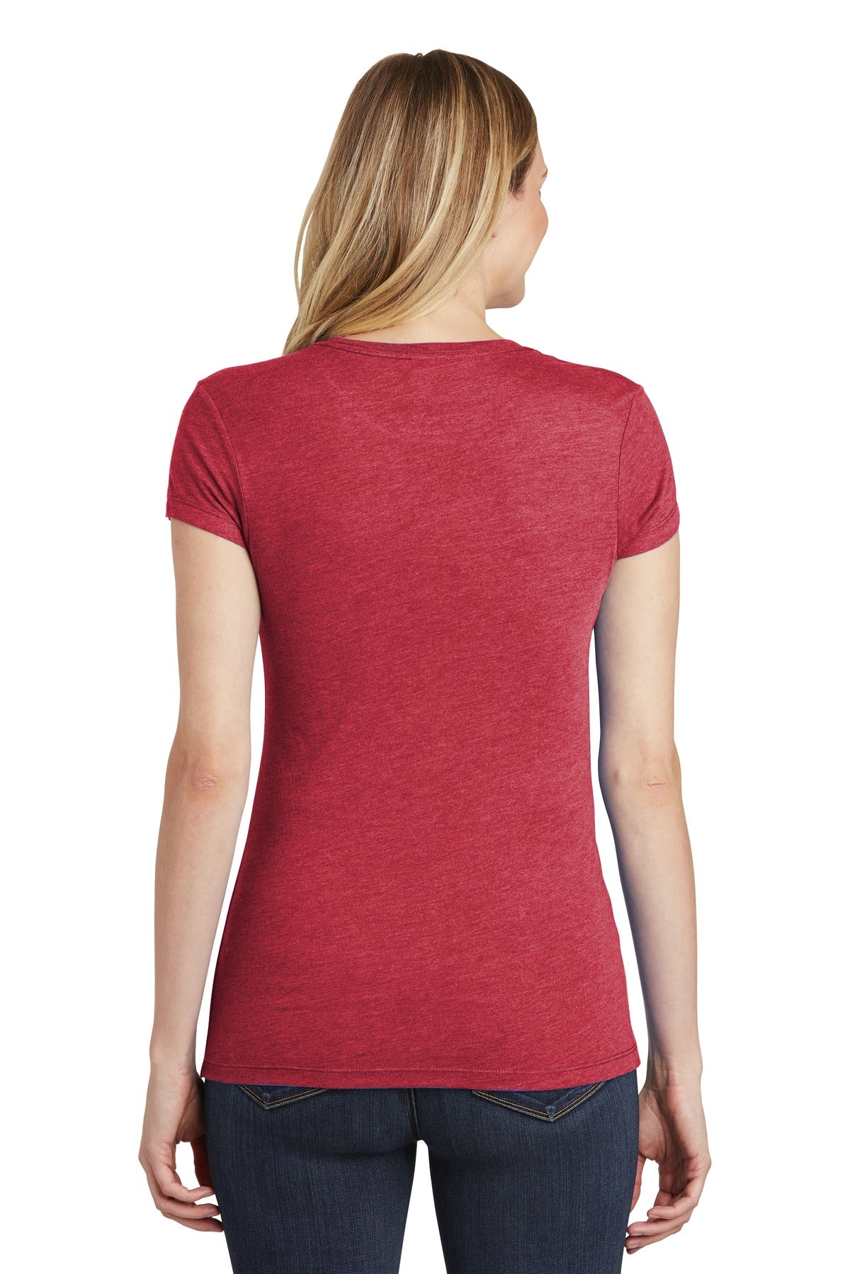 Red Frost District Women's Fitted Perfect Tri Tee. DT155