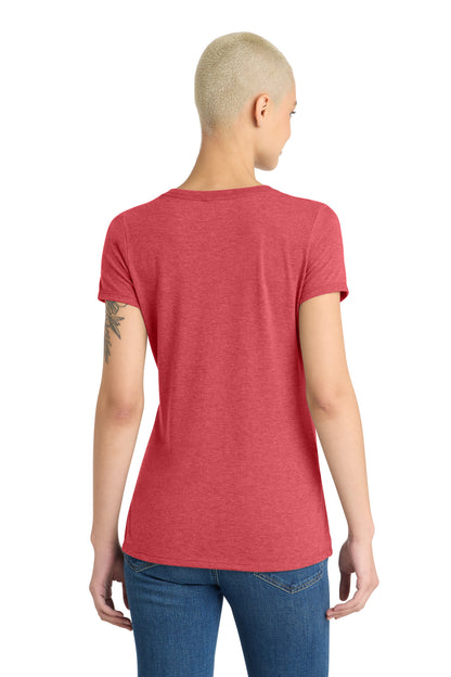 Red Frost District Women's Perfect Tri V-Neck Tee. DM1350L
