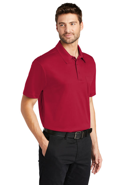 Red Port Authority Silk Touch Performance Pocket Polo. K540P