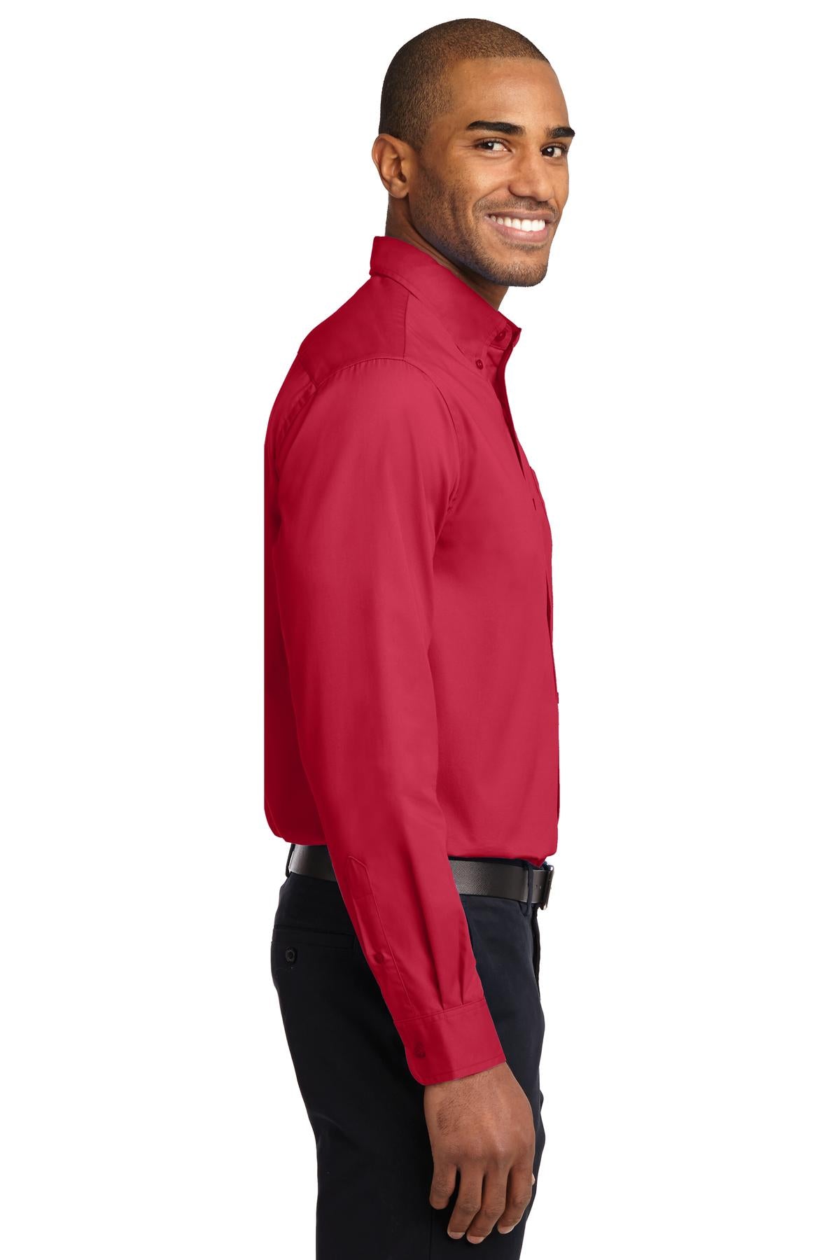 Red Port Authority Tall Long Sleeve Easy Care Shirt. TLS608