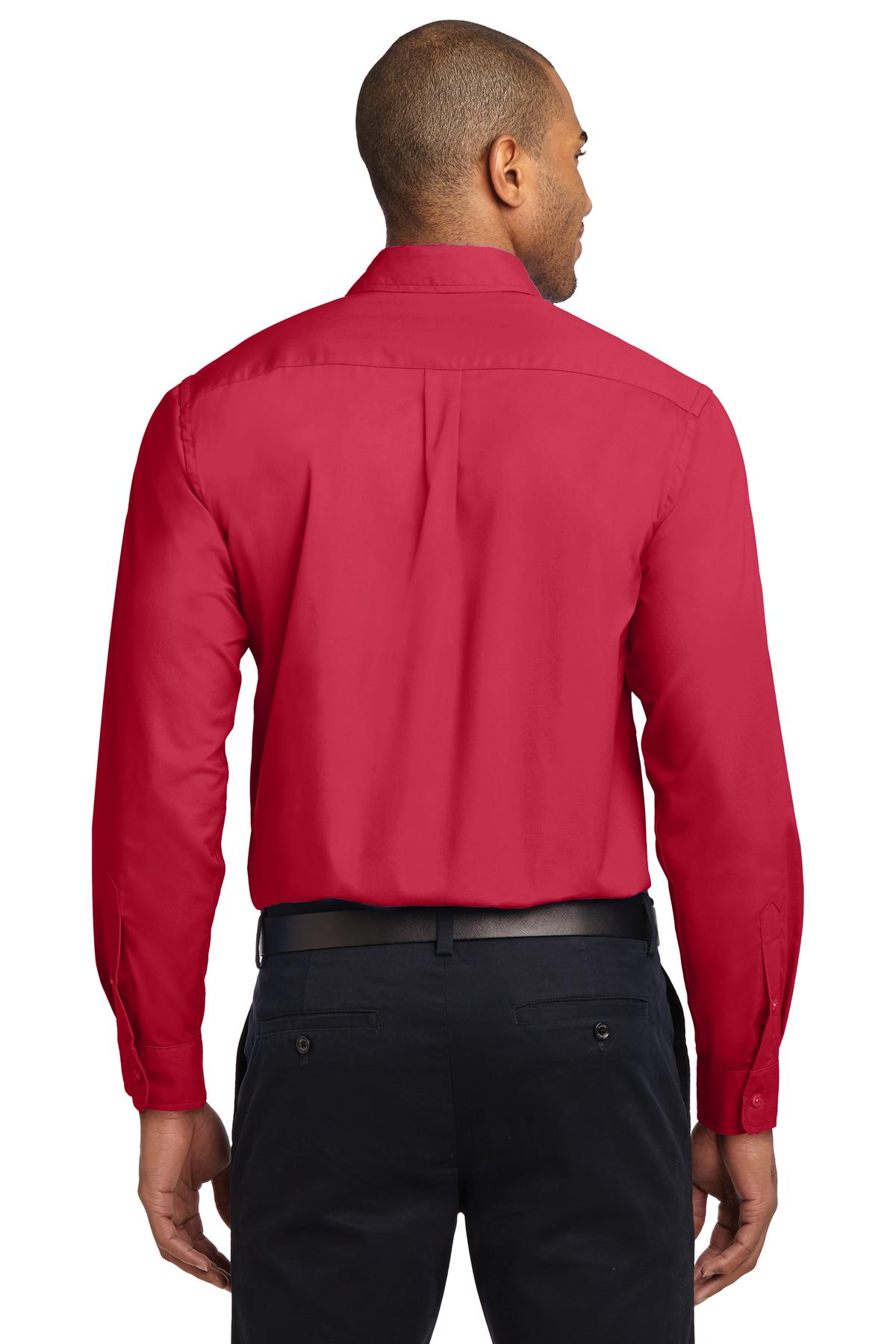 Red Port Authority Tall Long Sleeve Easy Care Shirt. TLS608