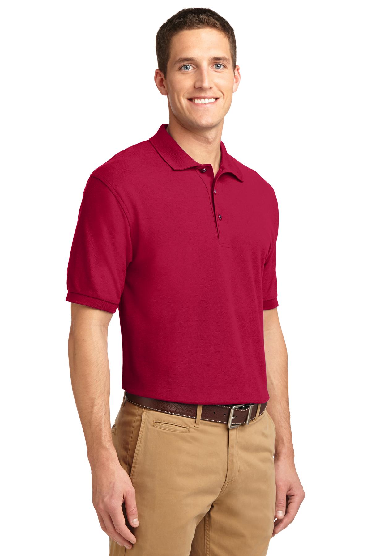 Red Port Authority Tall Silk Touch Polo. TLK500