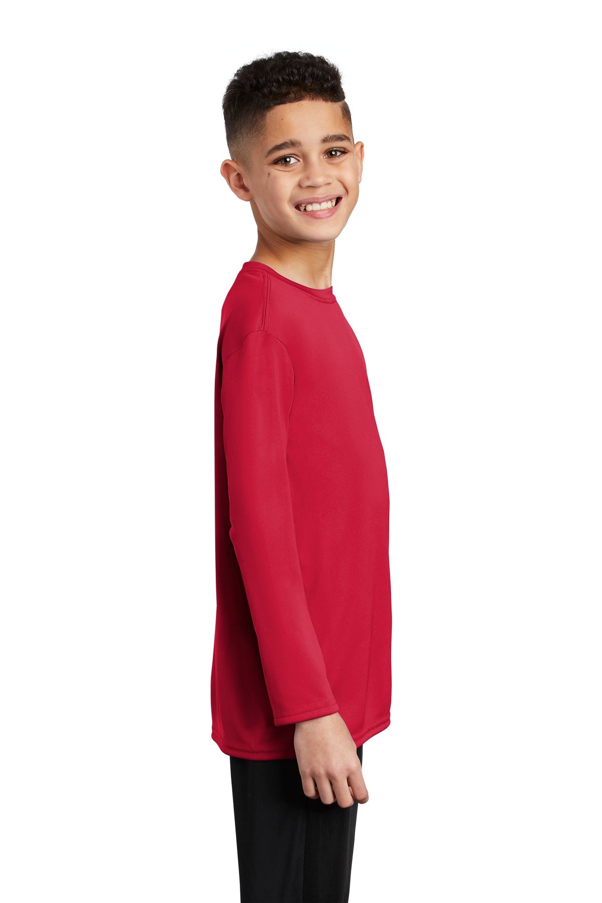 Red Port & Company Youth Long Sleeve Performance Tee PC380YLS
