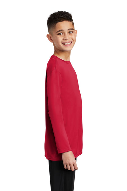 Red Port & Company Youth Long Sleeve Performance Tee PC380YLS