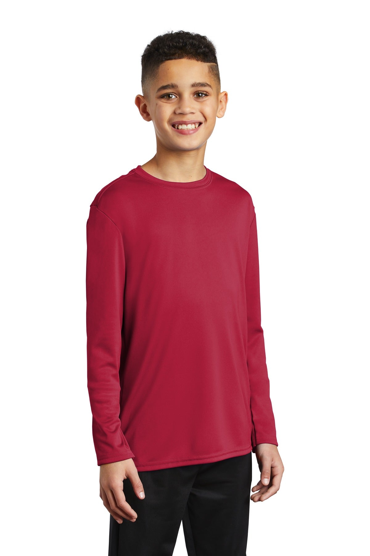 Red Port & Company Youth Long Sleeve Performance Tee PC380YLS