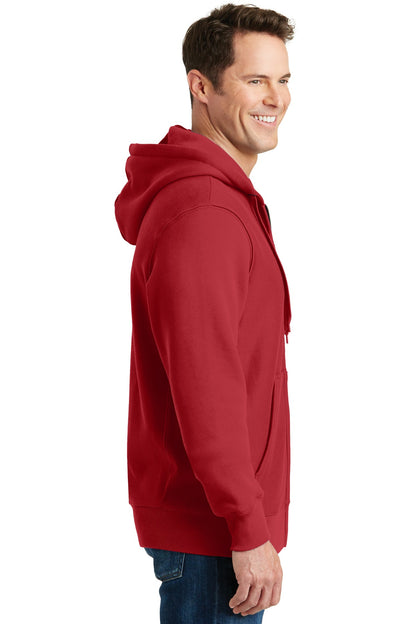 Red Sport-Tek Super Heavyweight Full-Zip Hooded Sweatshirt. F282