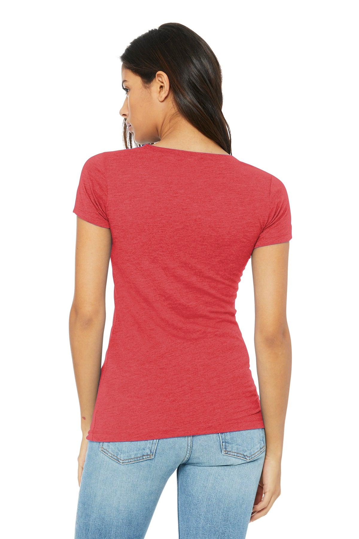Red TB BELLA+CANVAS Women's Triblend Short Sleeve Tee. BC8413