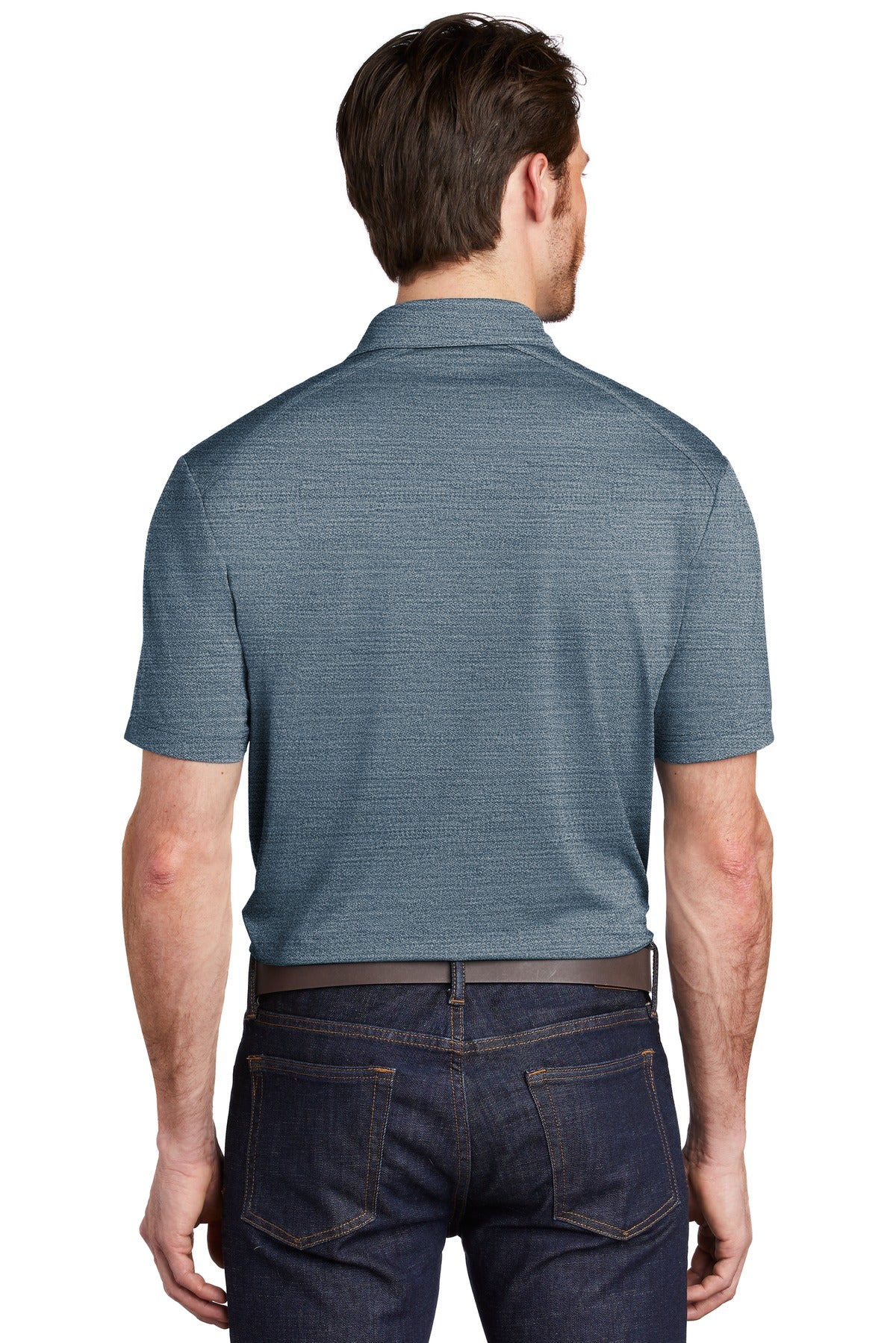 Reg Bl/Gsty Gy Port Authority Stretch Heather Polo K583
