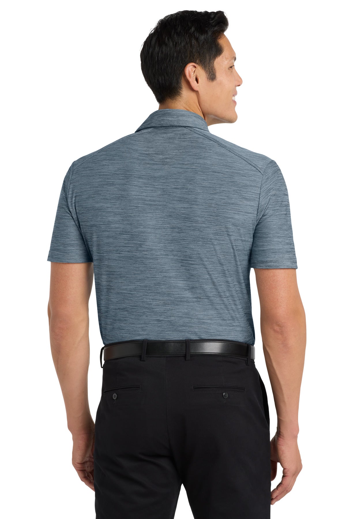 Reg Bl/Gsty Gy Port Authority Stretch Heather Polo K583