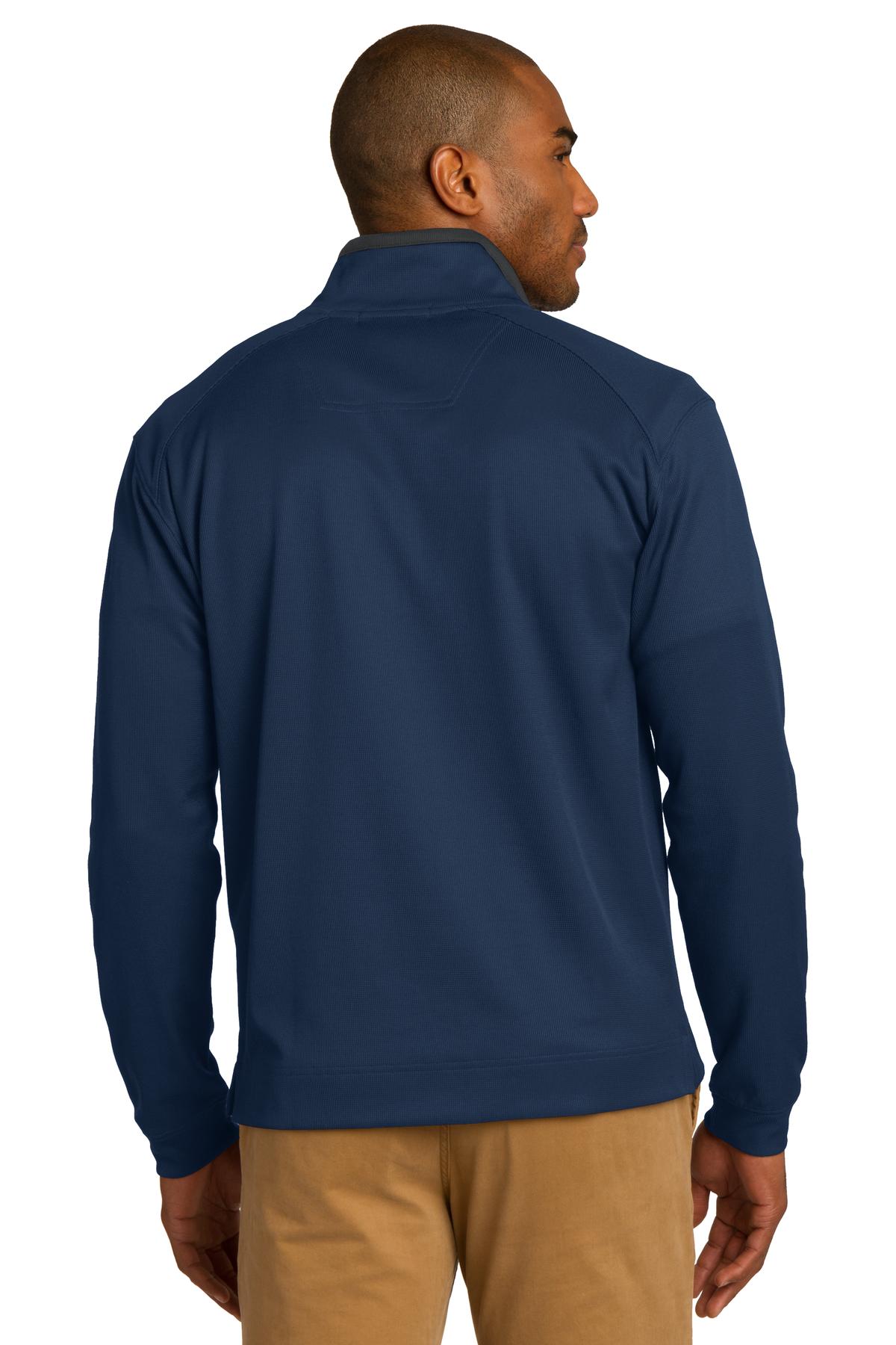 Reg Bl/Iron Gy Port Authority Vertical Texture 1/4-Zip Pullover. K805