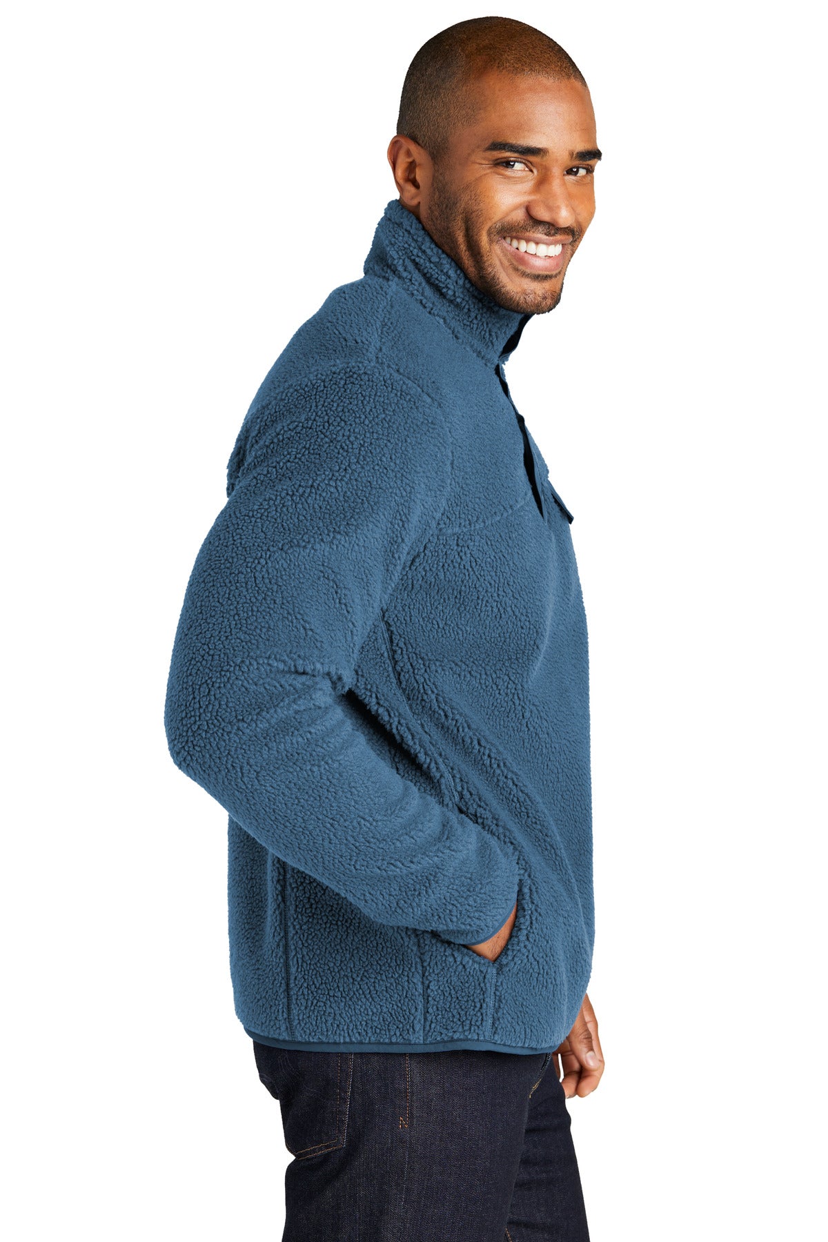 RgttaBlue Port Authority Camp Fleece Snap Pullover F140