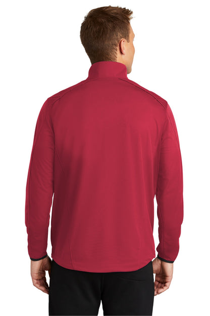 Rich Red Port Authority Active 1/2-Zip Soft Shell Jacket. J716