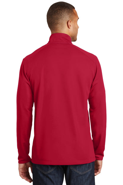 Rich Red Port Authority Pinpoint Mesh 1/2-Zip. K806