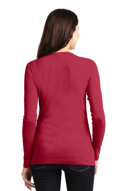 Rich Red Port Authority Women's Concept Stretch Button-Front Cardigan. LM1008