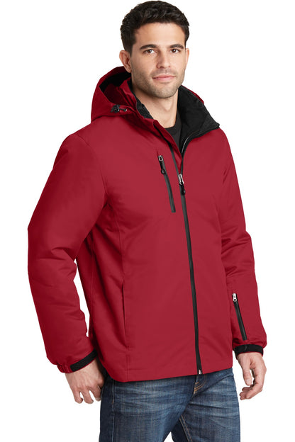 Rich Red/Black Port Authority Vortex Waterproof 3-in-1 Jacket. J332
