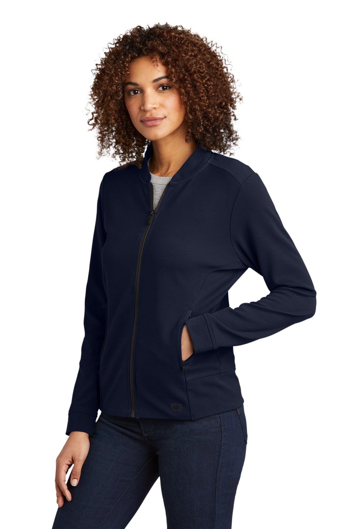 River Blue Nvy OGIO Women's Hinge Full-Zip. LOG820