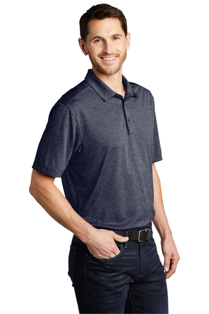 River Blue Nvy Port Authority Shadow Stripe Polo. K585
