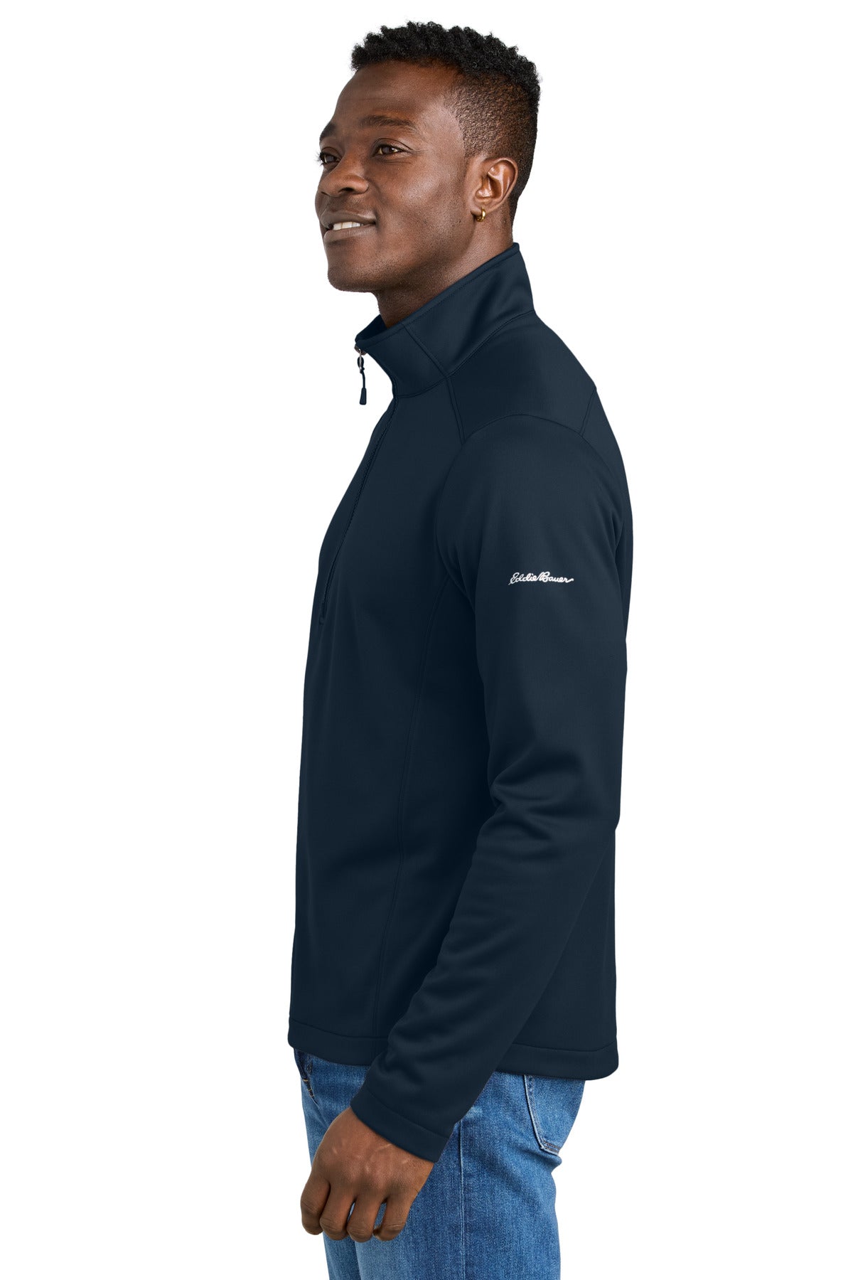 RiverBlNv Eddie Bauer Smooth Mid Layer Fleece 1/2-Zip EB2360