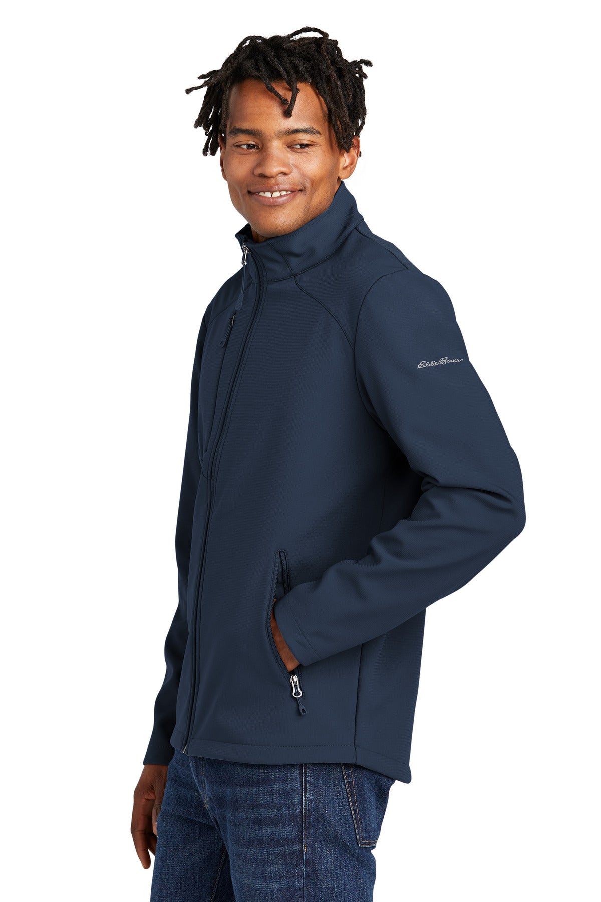RiverBlNv Eddie Bauer Stretch Soft Shell Jacket EB544