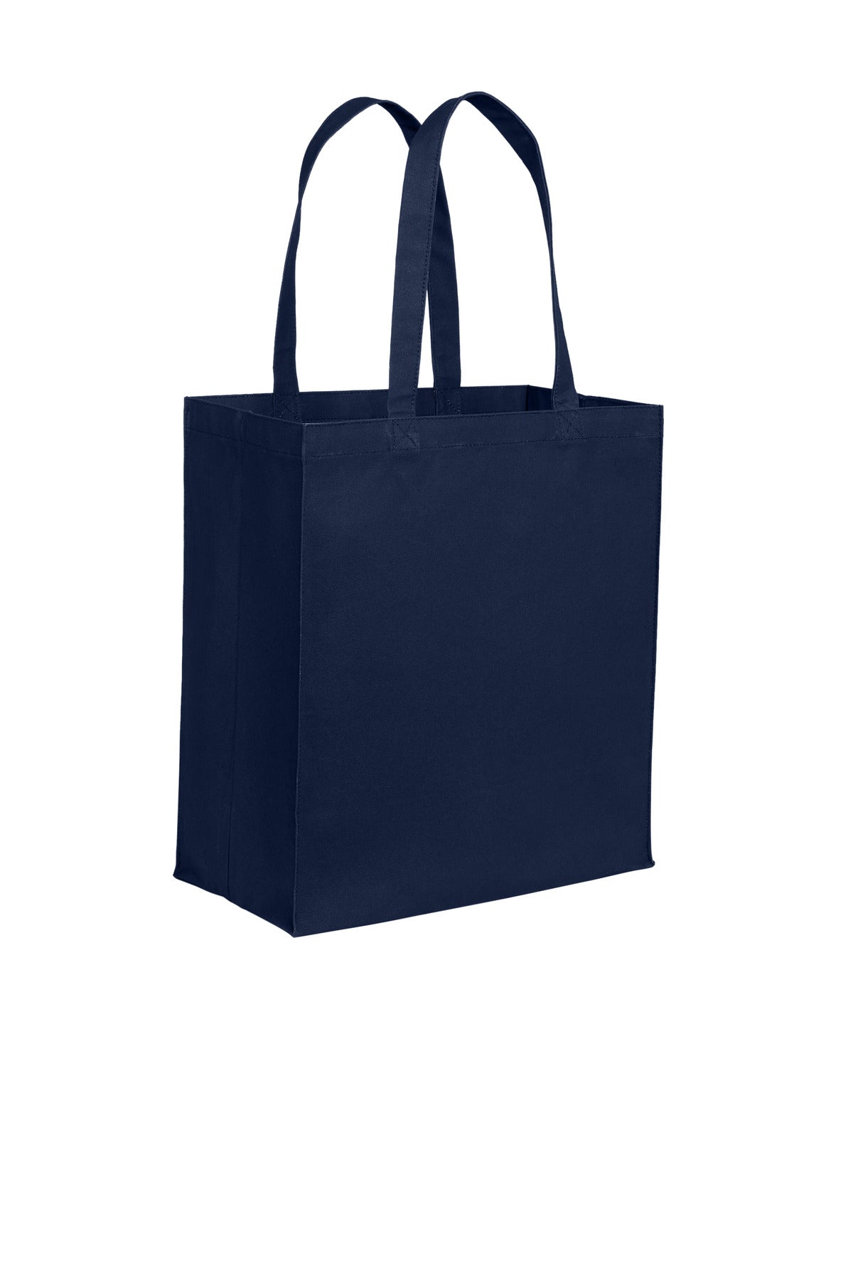 RiverBlNv Port Authority Cotton Canvas Over-the-Shoulder Tote BG426