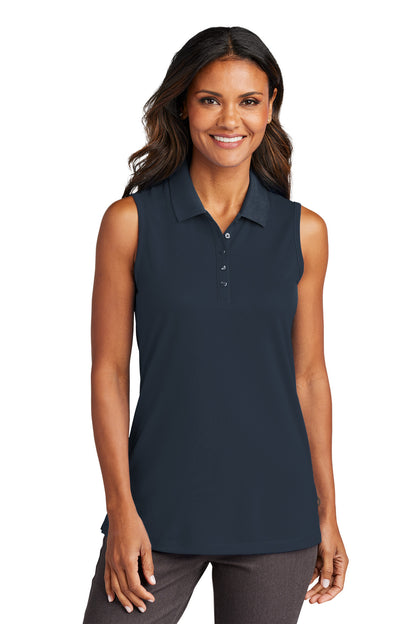 RiverBlNv Port Authority Women's Dry Zone UV Micro-Mesh Sleeveless Polo LK110SV