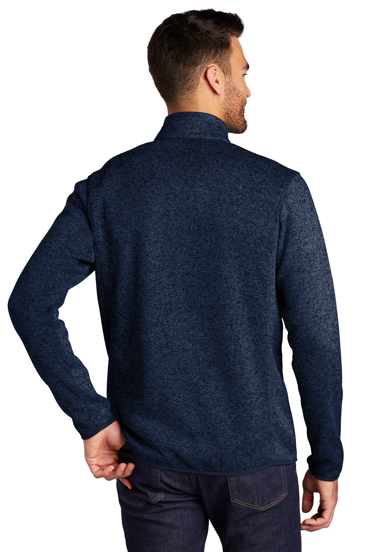 RiverBlNvH Port Authority Sweater Fleece Jacket. F232
