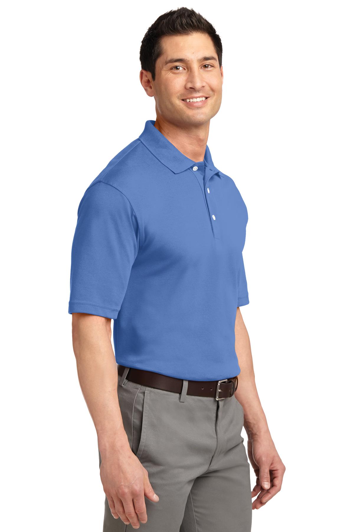Riviera Blue Port Authority Rapid Dry Polo. K455