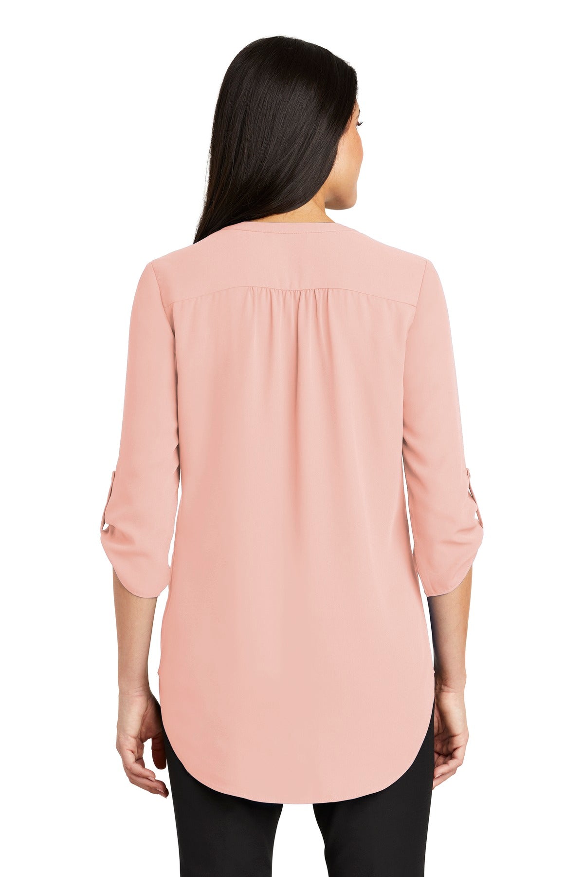 Rose Quartz Port Authority Women's 3/4-Sleeve Tunic Blouse. LW701