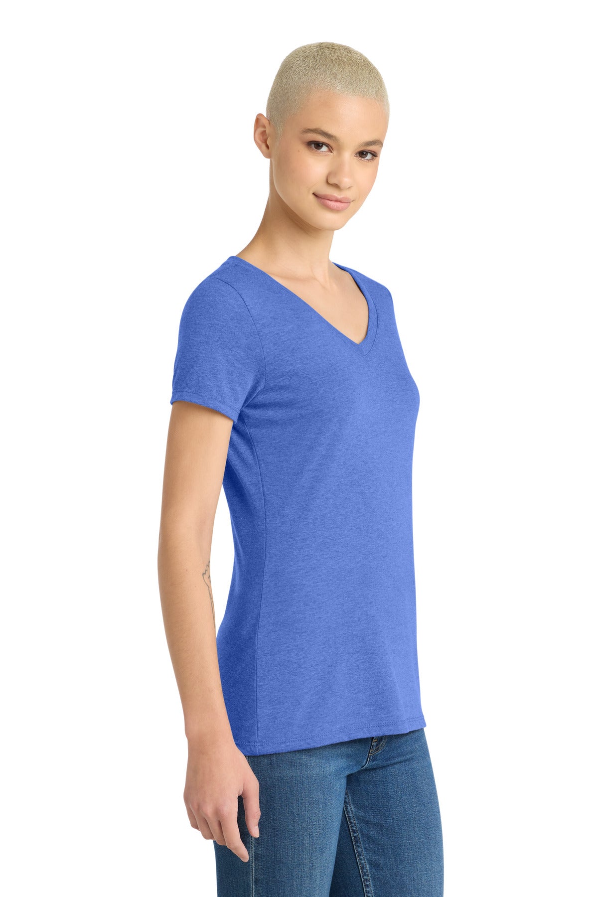 Royal Frost District Women's Perfect Tri V-Neck Tee. DM1350L