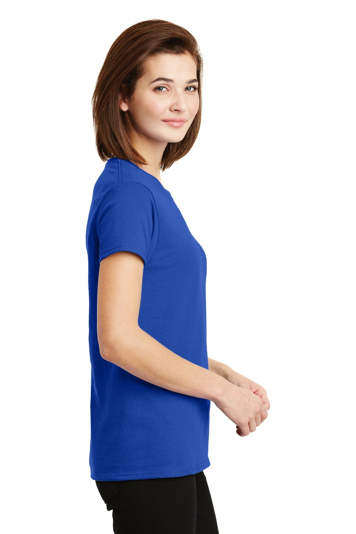 Royal Gildan Women's Ultra Cotton 100% US Cotton T-Shirt. 2000L