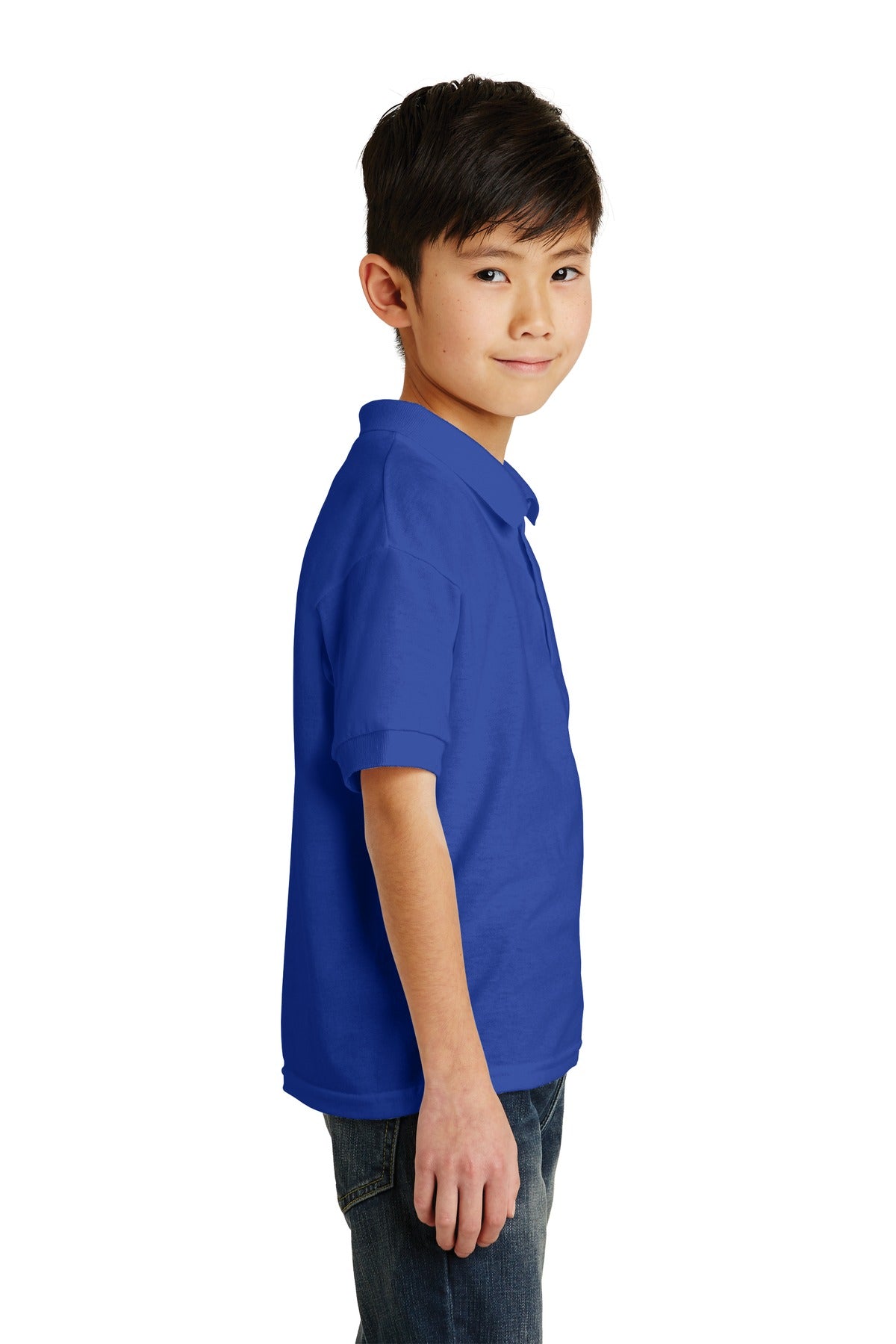 Royal Gildan Youth DryBlend 6-Ounce Jersey Knit Sport Shirt. 8800B