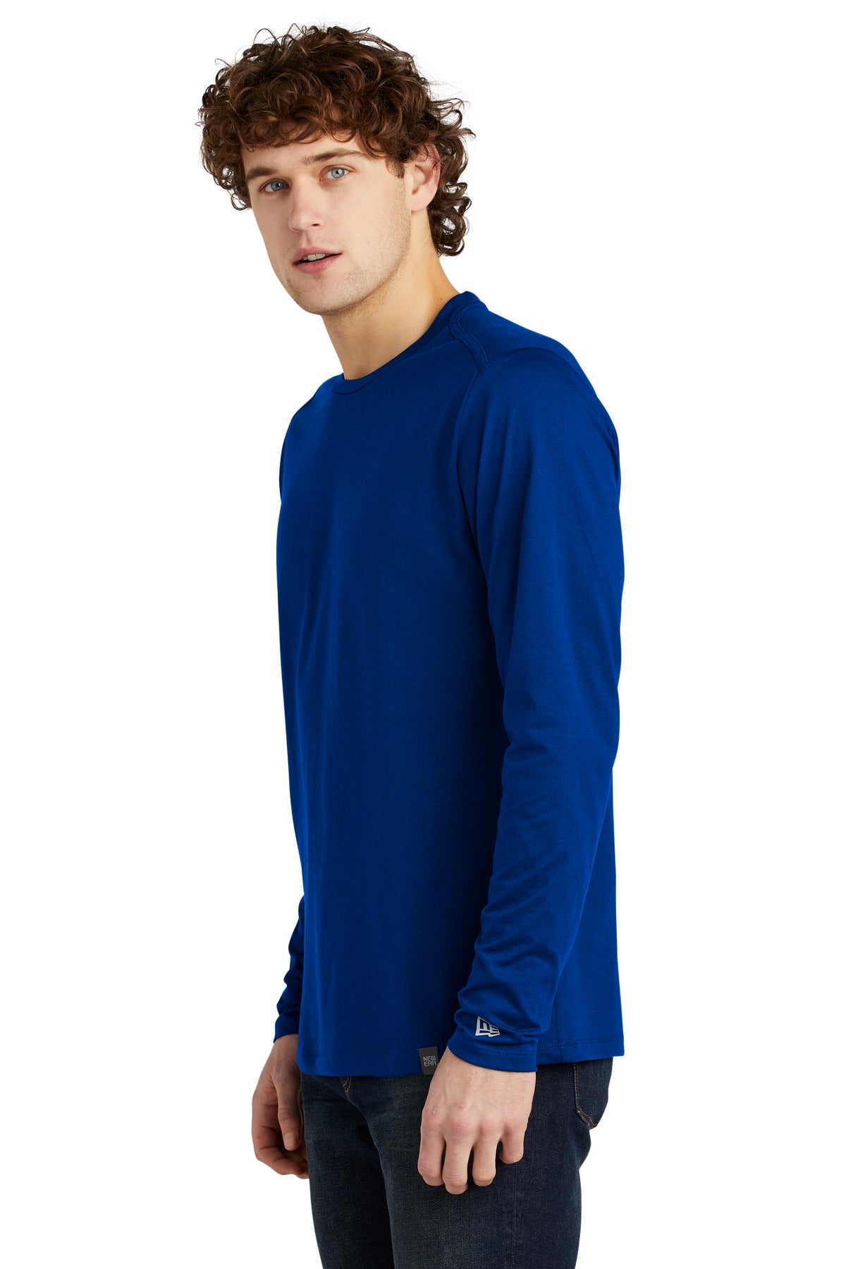 Royal New Era Heritage Blend Long Sleeve Crew Tee. NEA102