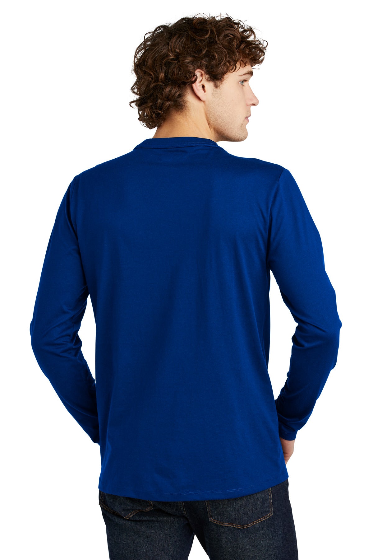 Royal New Era Heritage Blend Long Sleeve Crew Tee. NEA102