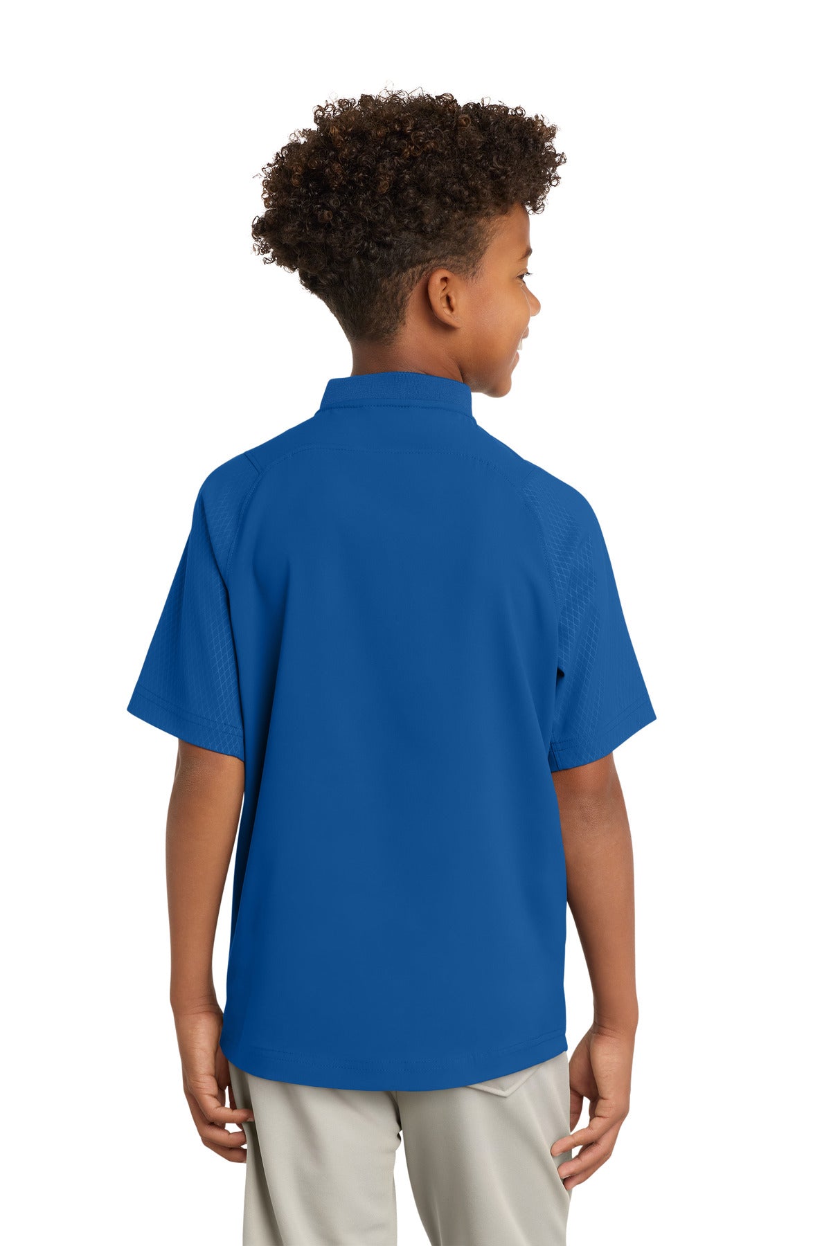 Royal New Era Youth Cage Short Sleeve 1/4-Zip Jacket. YNEA600