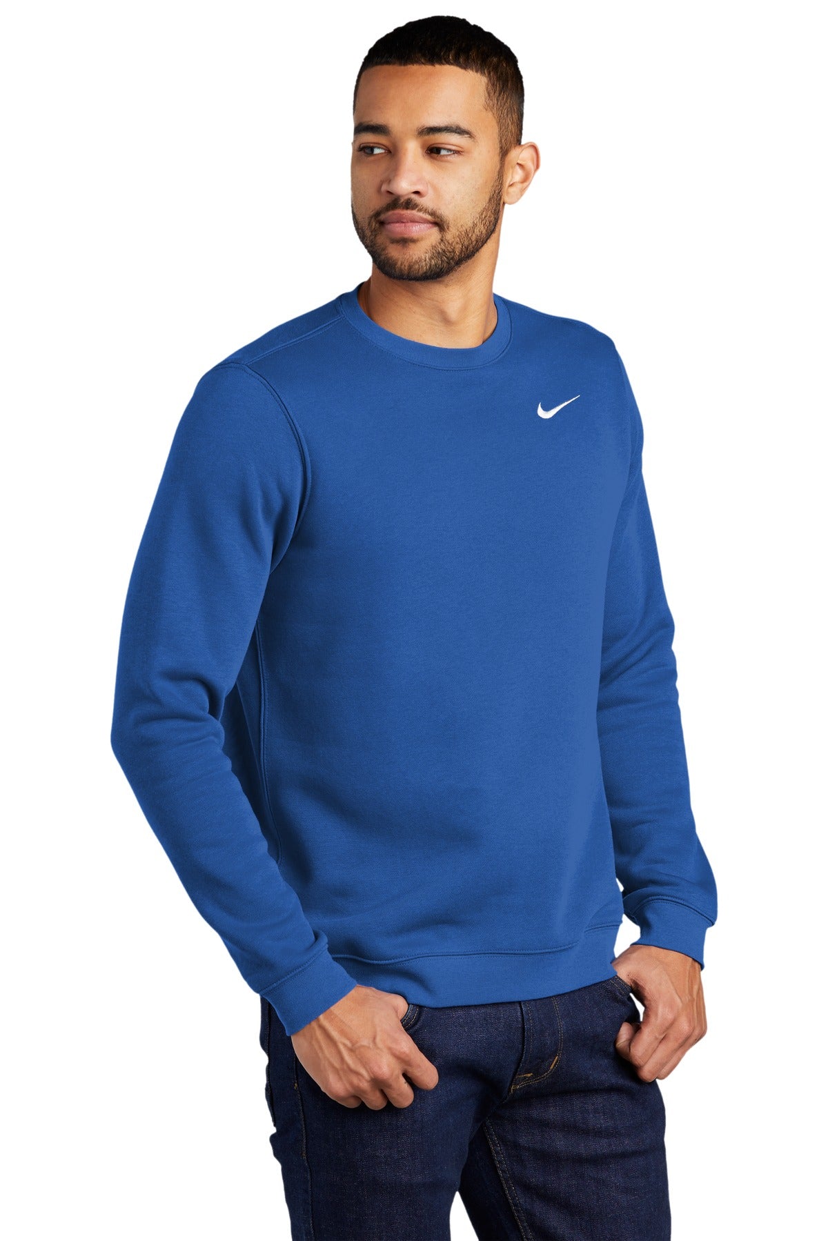 Royal Nike Club Fleece Crew CJ1614