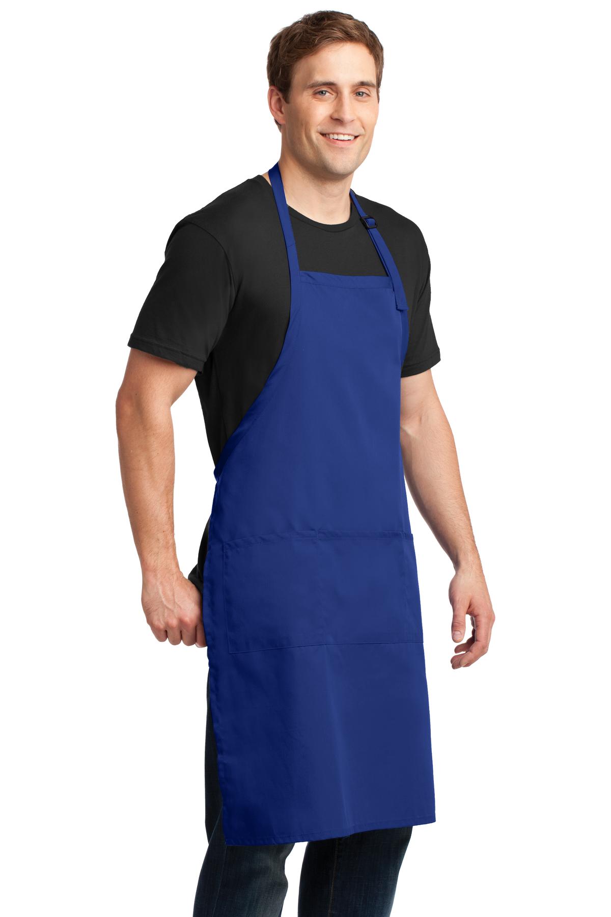 Royal Port Authority Easy Care Extra Long Bib Apron with Stain Release. A700