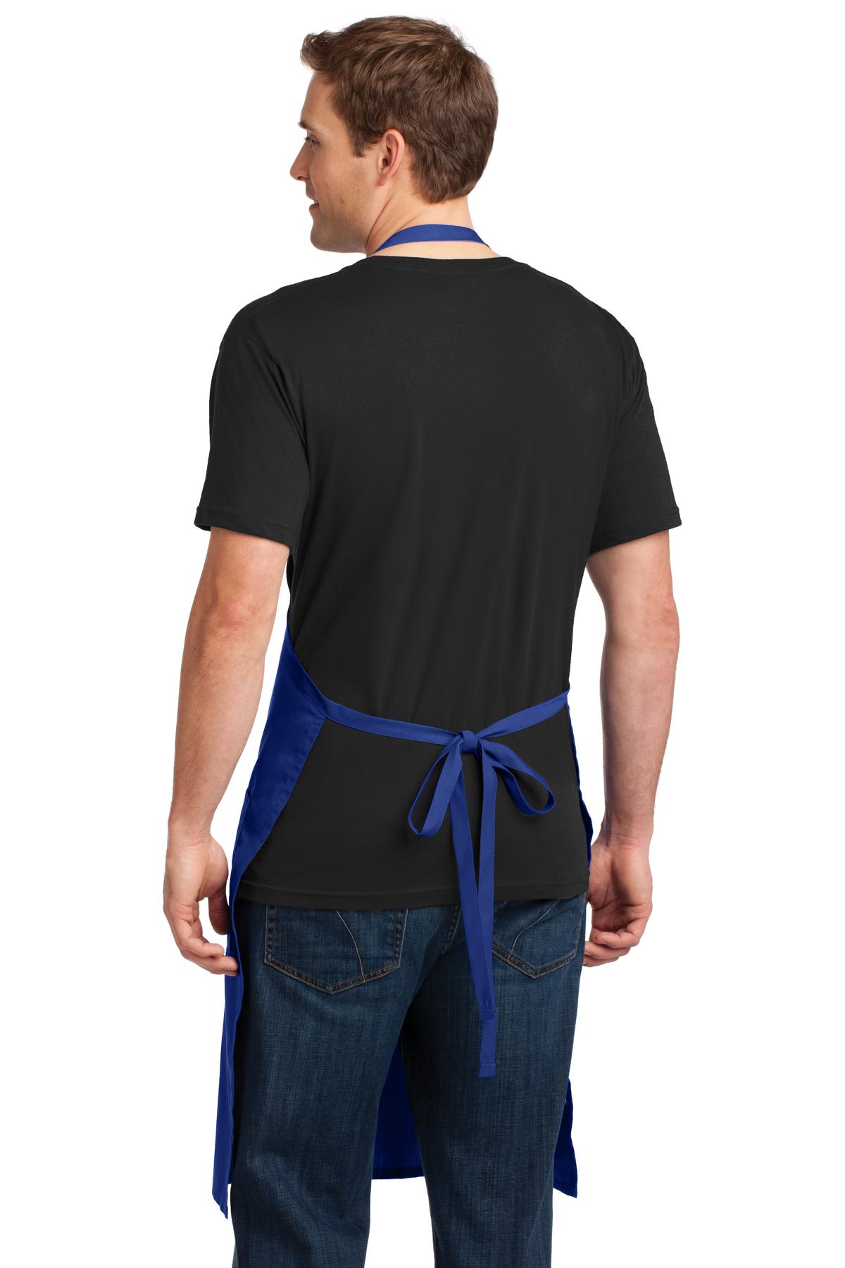 Royal Port Authority Easy Care Extra Long Bib Apron with Stain Release. A700