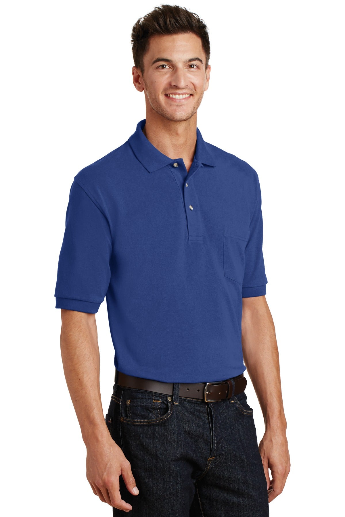 Royal Port Authority Heavyweight Cotton Pique Polo with Pocket. K420P