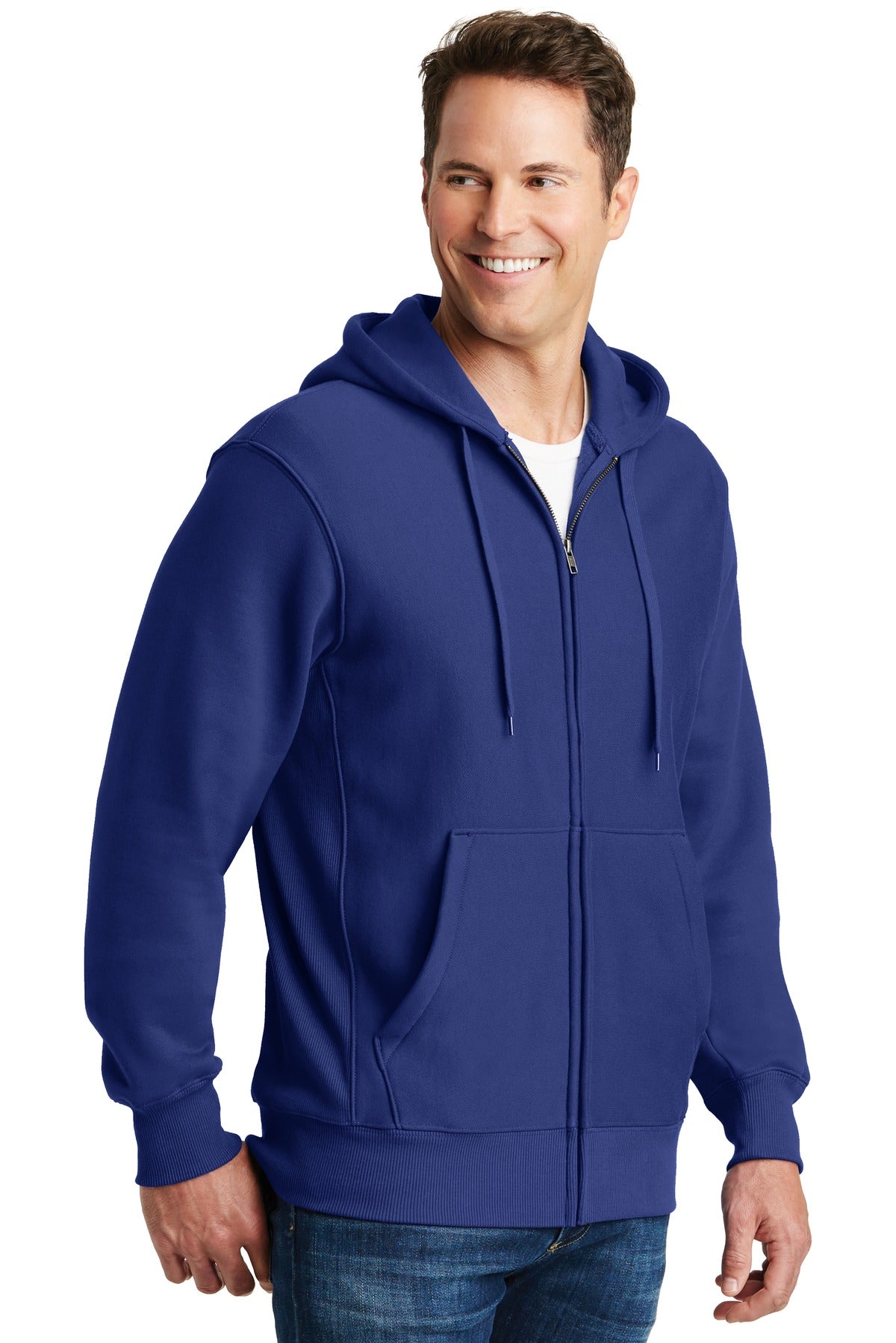 Royal Sport-Tek Super Heavyweight Full-Zip Hooded Sweatshirt. F282