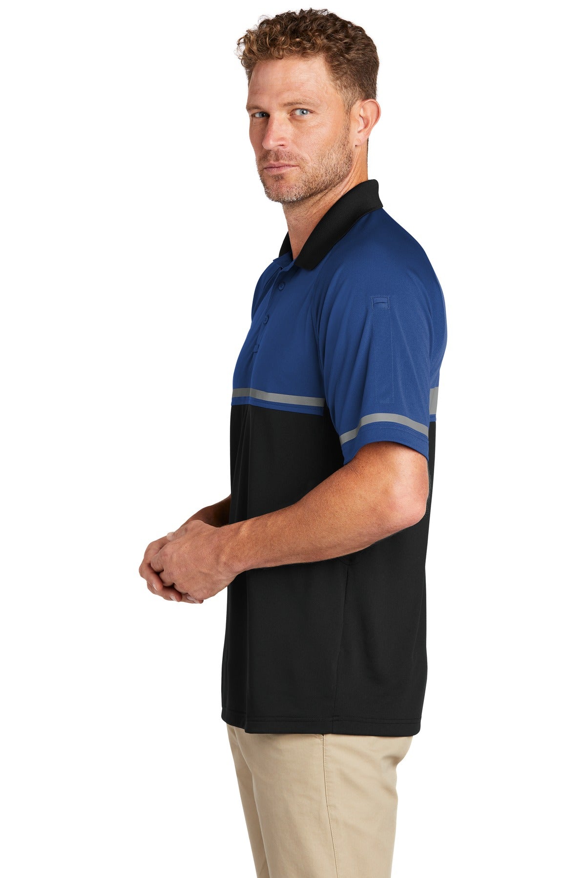 Royal/Black CornerStone Select Lightweight Snag-Proof Enhanced Visibility Polo CS423